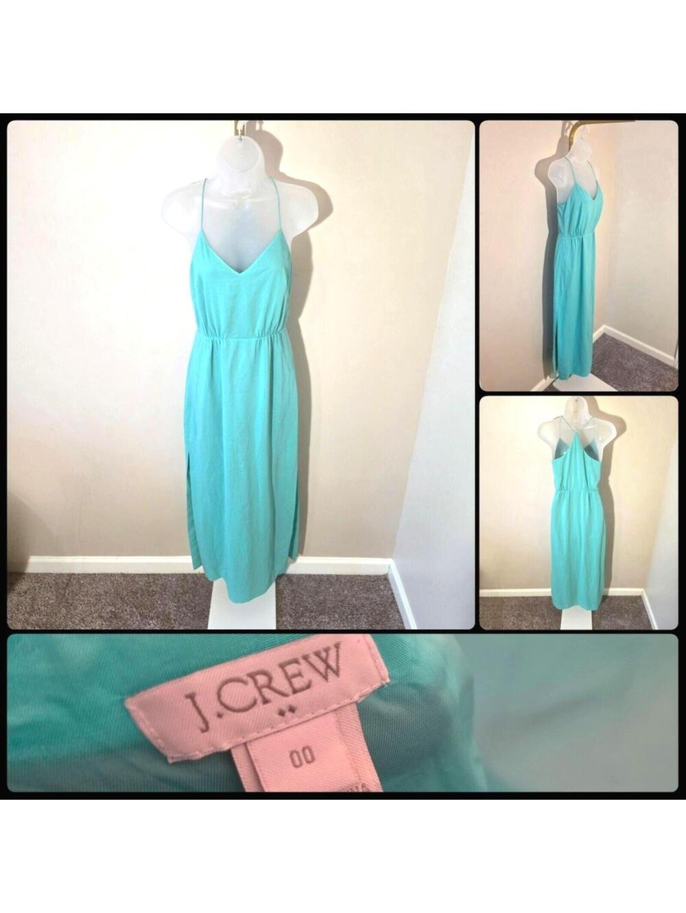 J. Crew Factory Racerback Bohemian Summer Maxi Dress sz 00